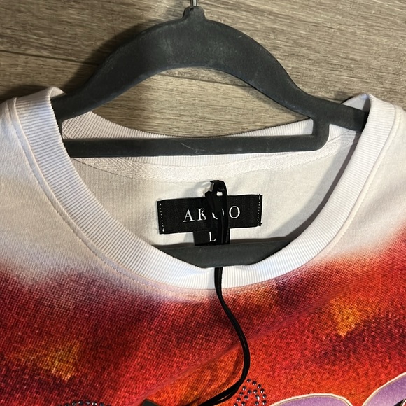 Akoo Embroiled Studded Knit Tee - Picture 6 of 7